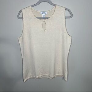 AGB Byer California Beaded Cream Sleeveless Tank Top size XL